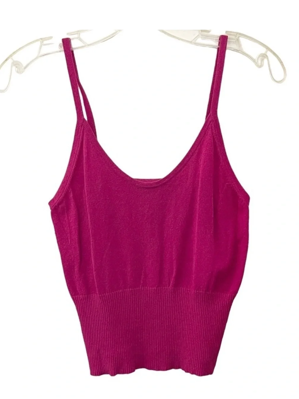 Express Y2K Hot Pink Knit Cami Cardigan Sweater Set Size Small
